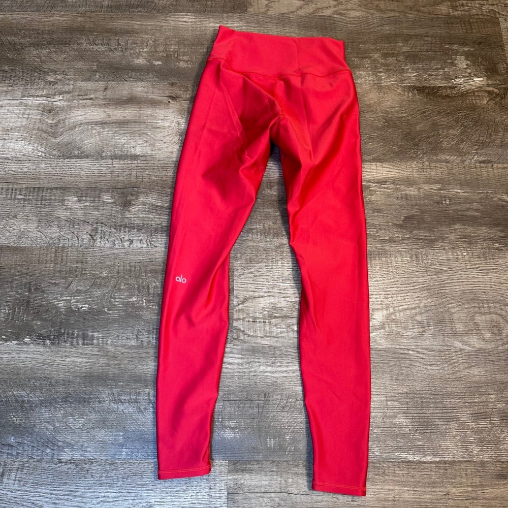 Alo Yoga Airlift High Waist Leggings Cherry Red Full Length Womens Size M